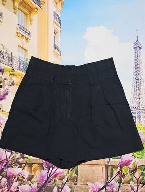 J. Crew Black Paperbag High Waist Seersucker Shorts Size 6